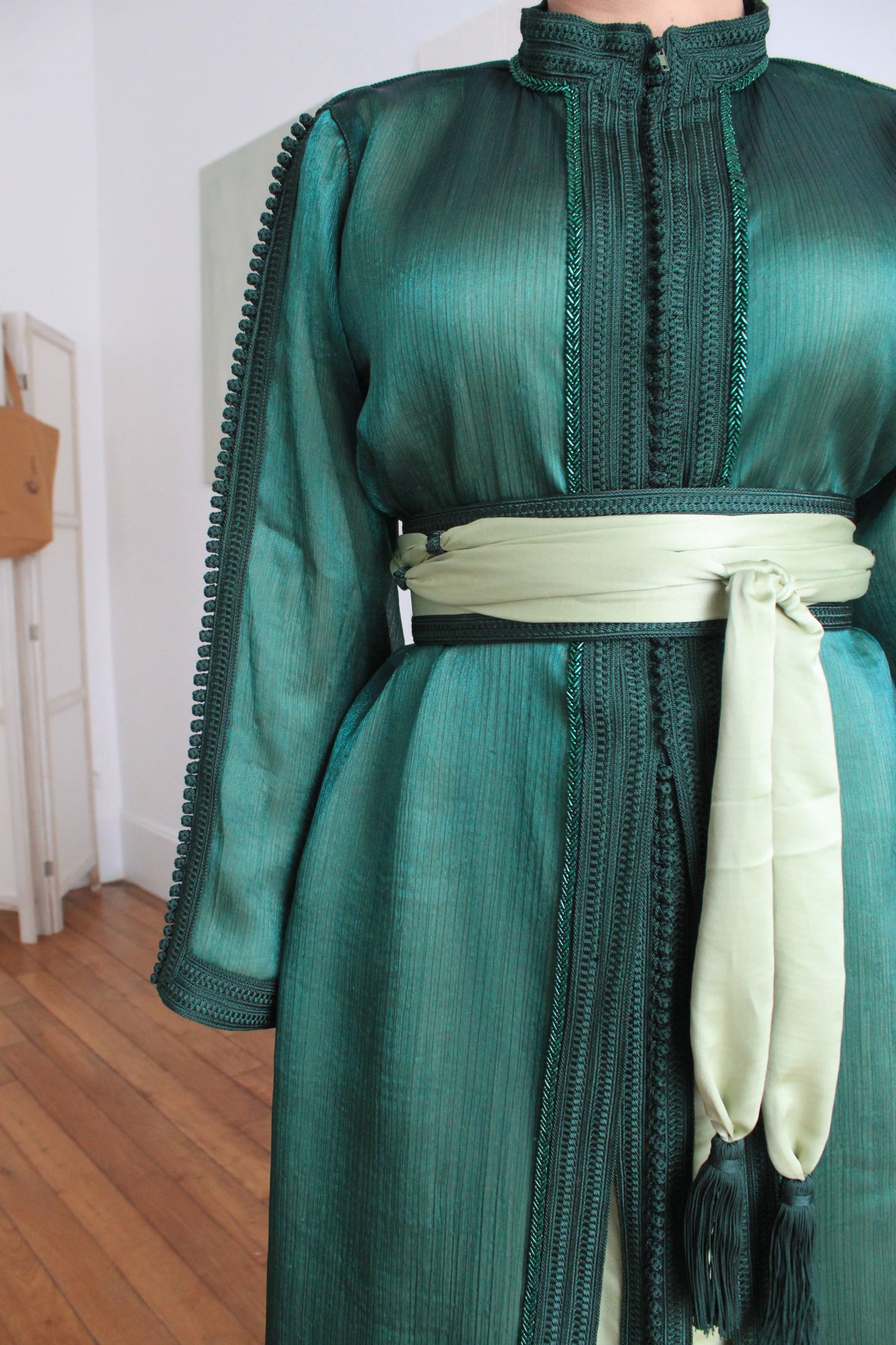 Takchita mousseline de soie - vert