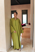 THE ESSENTIAL GANDOURA - lineen (green)