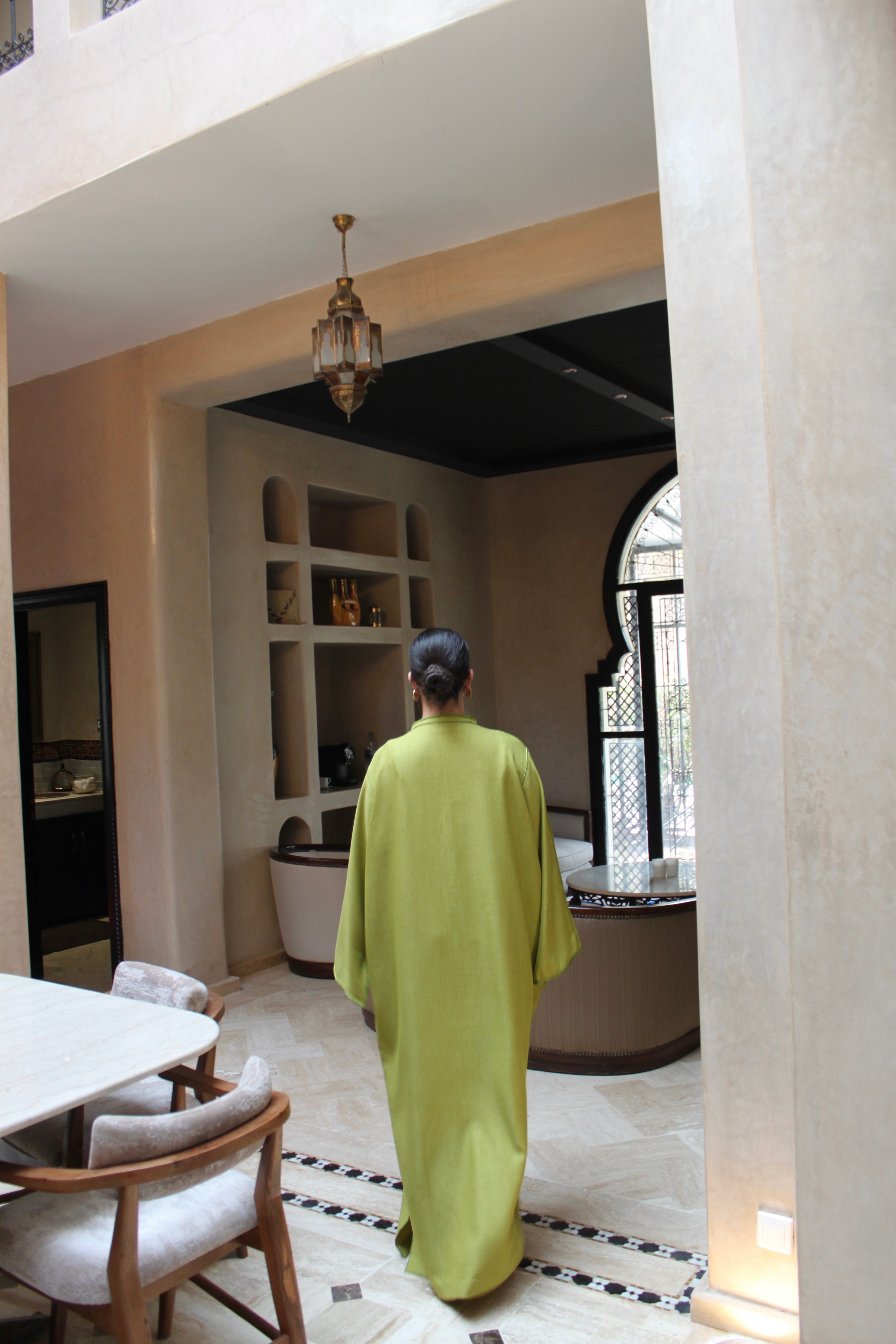 THE ESSENTIAL GANDOURA - lineen (green)