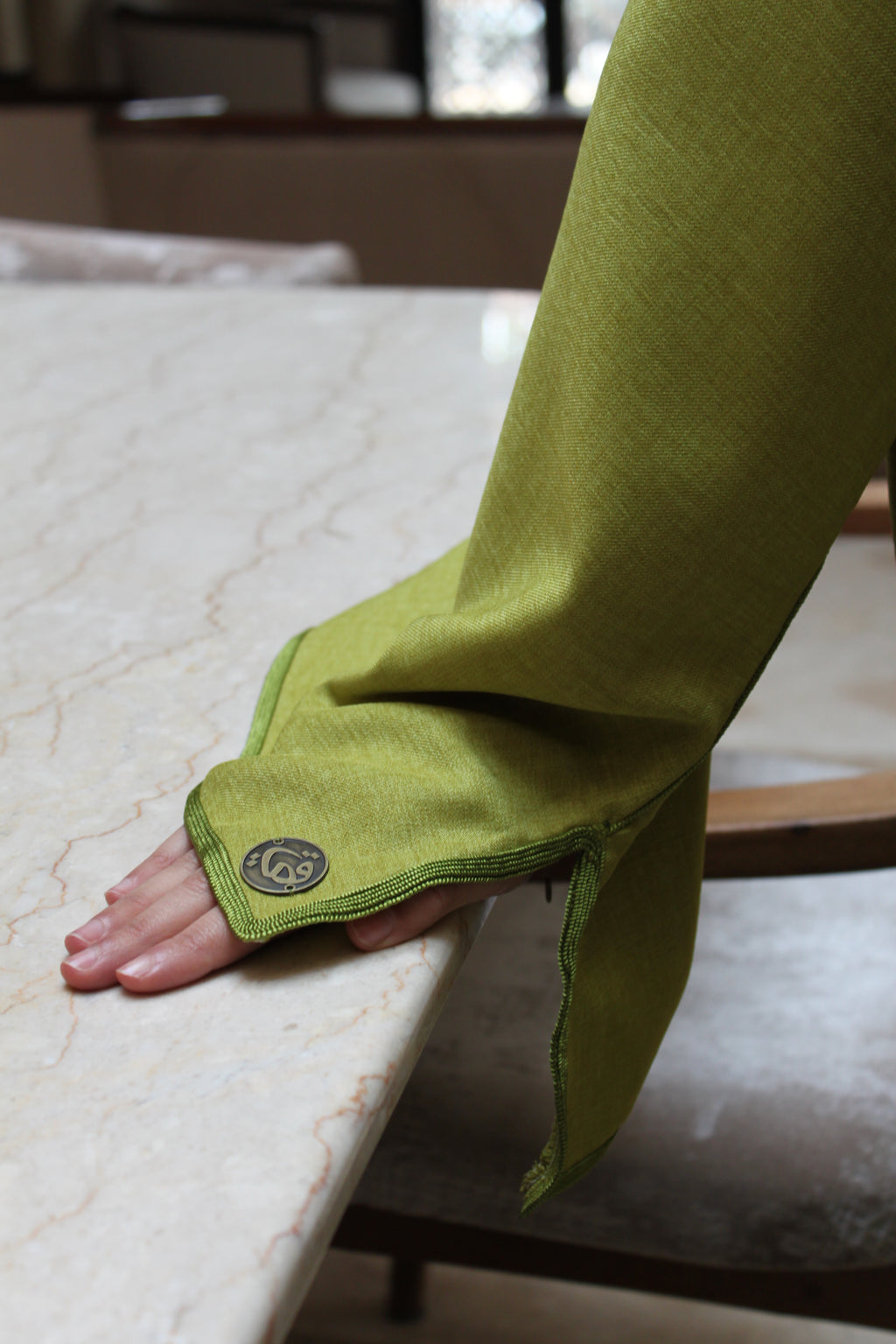 THE ESSENTIAL GANDOURA - lineen (green)