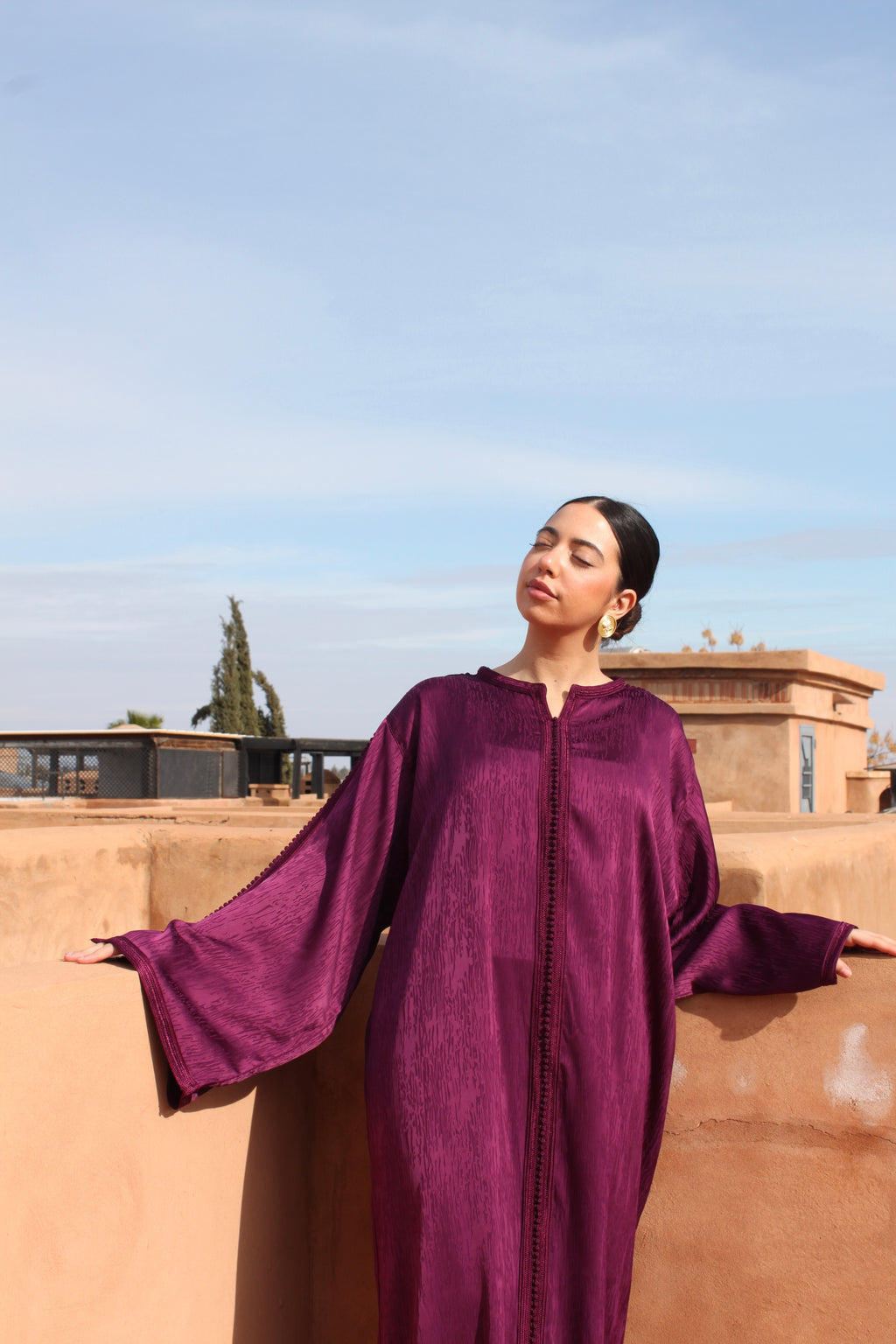 Caftan oversized - antique purple