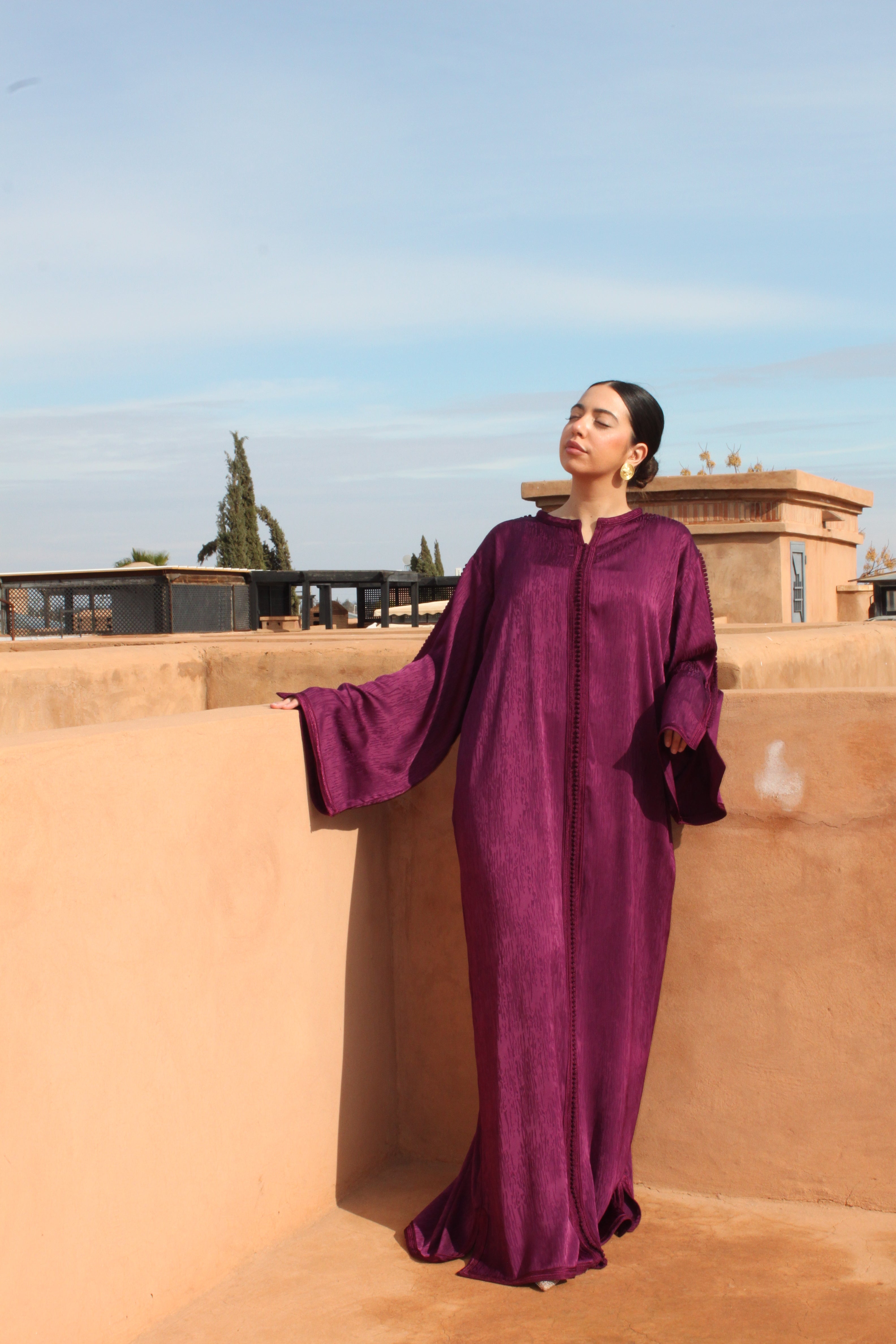 Caftan oversized - antique purple