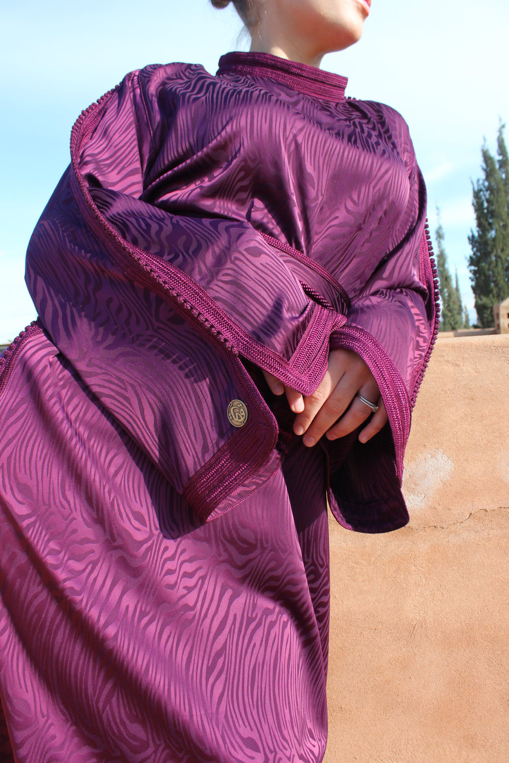 Caftan en jacquard - antique purple