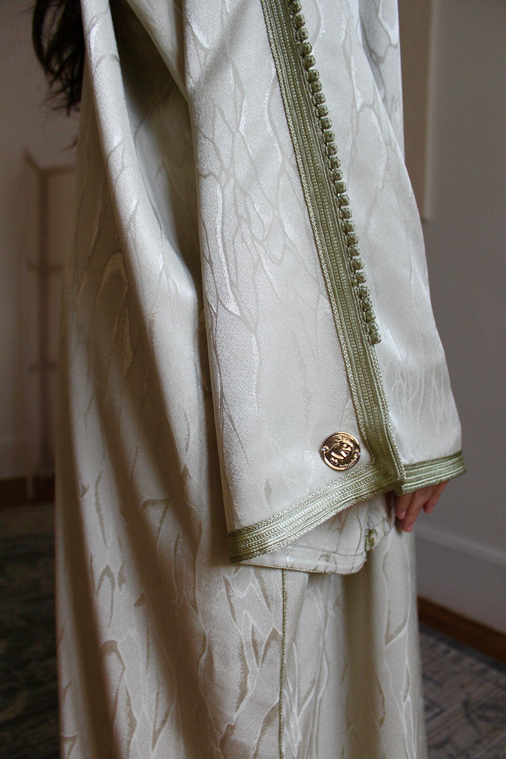 Caftan oversized - vert sauge