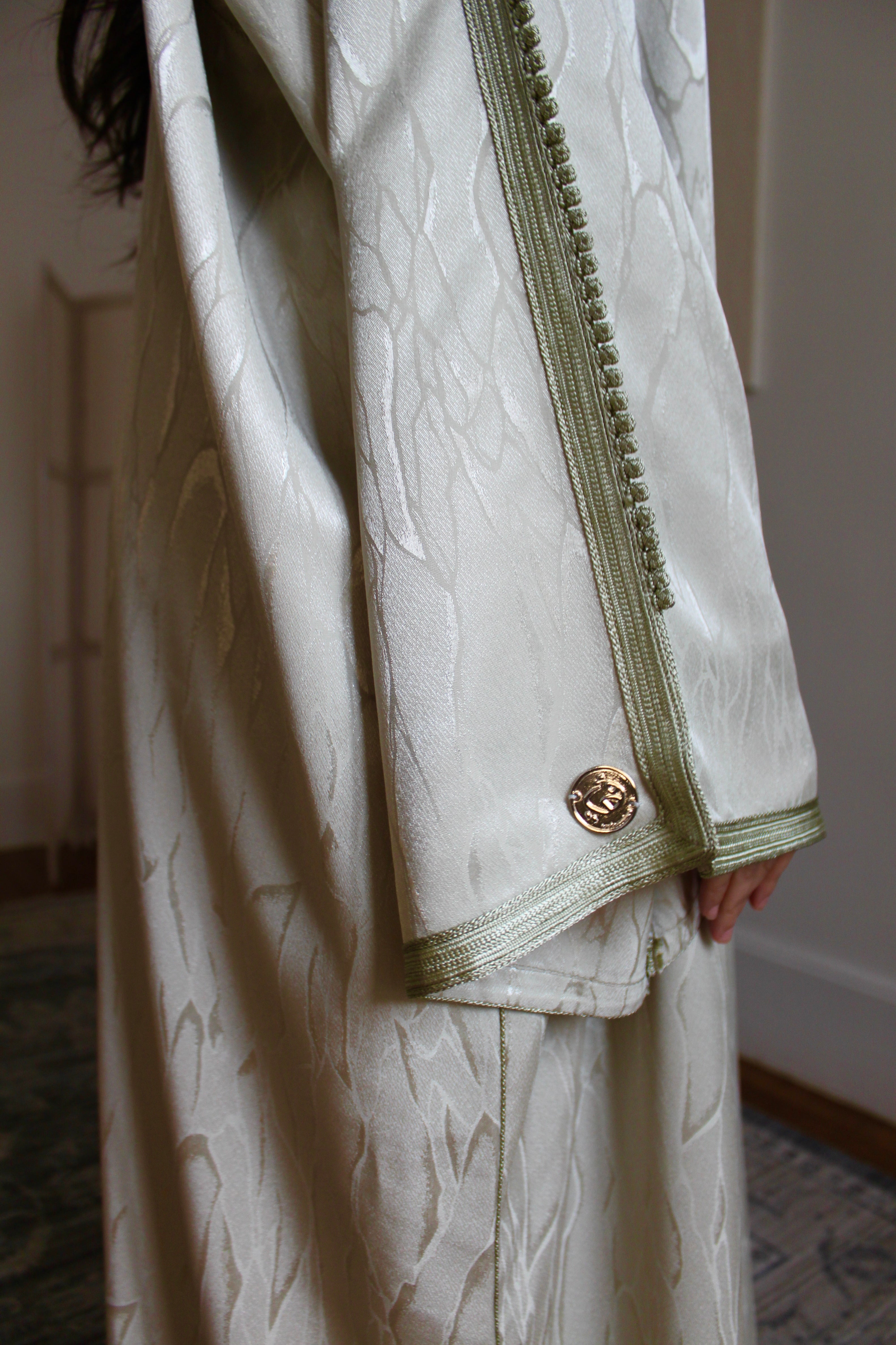 Caftan oversized - vert sauge