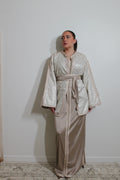 Caftan avec kimono court - IVOIRE/NUDE