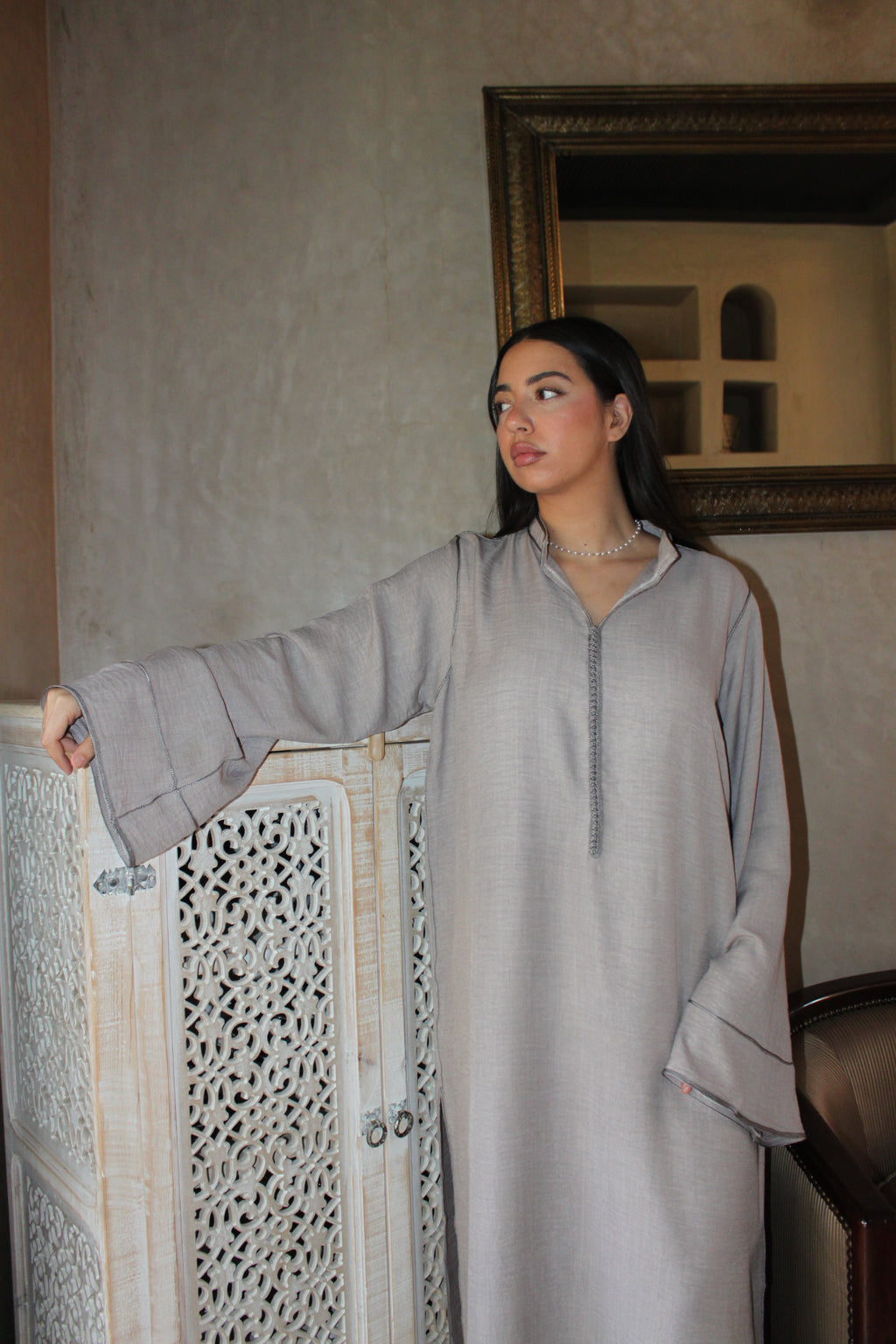 THE LINE LINEEN - taupe grey