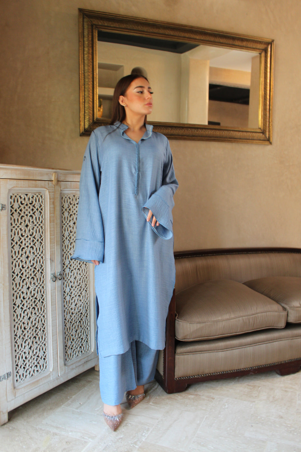 THE LINE LINEEN - sweet blue